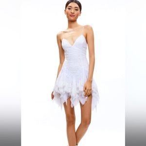 NWT Alice and Olivia white lace dress